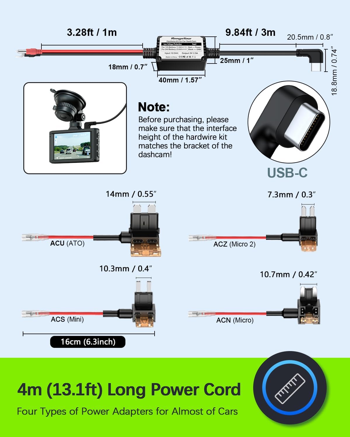 USB-C Dash Cam Hardwire Kit - Image 8
