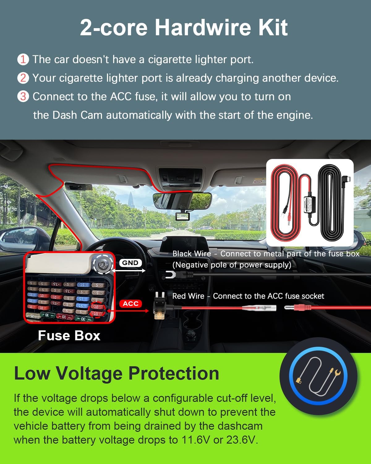 USB-C Dash Cam Hardwire Kit - Image 3