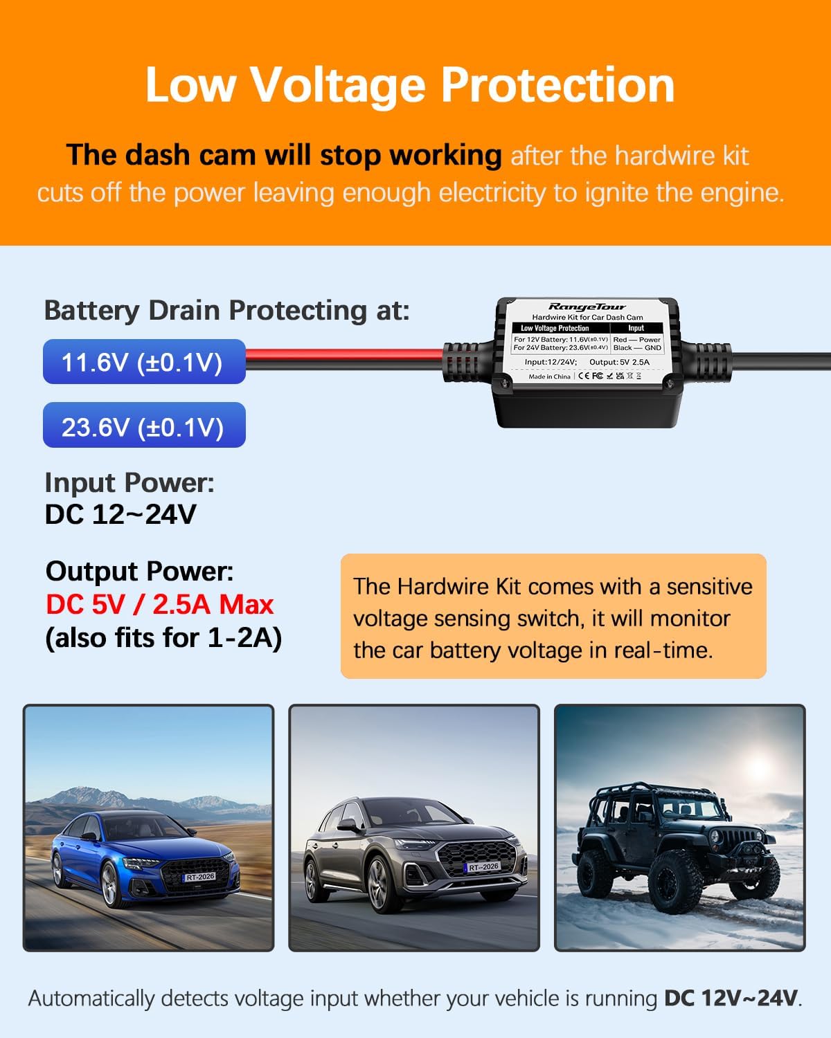 Mini USB Dash Cam Hardwire Kit - Image 7