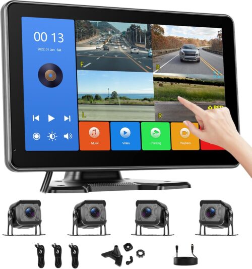 10.1 Inch Quad Split Screen Reversing Camera Kit
