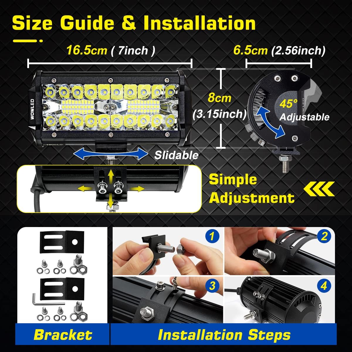 7 Inch LED Light Bar Kit - Image 7