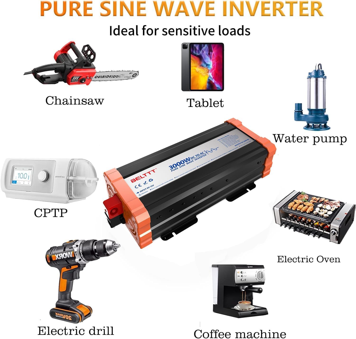 3000W Pure Sine Wave Power Inverter 12V to 240V - Image 10