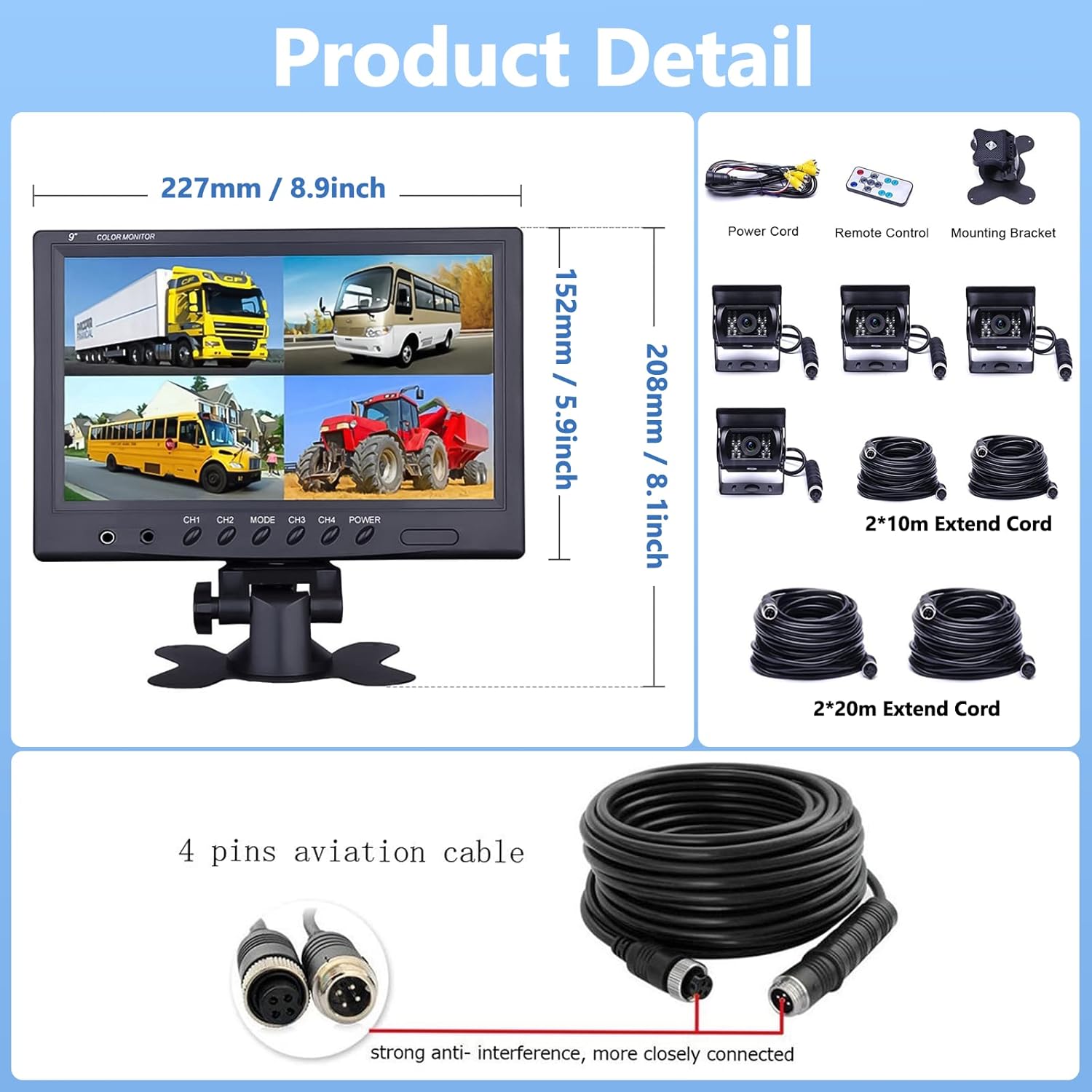 4 Pin Reversing Camera Kit for Vans - Image 8