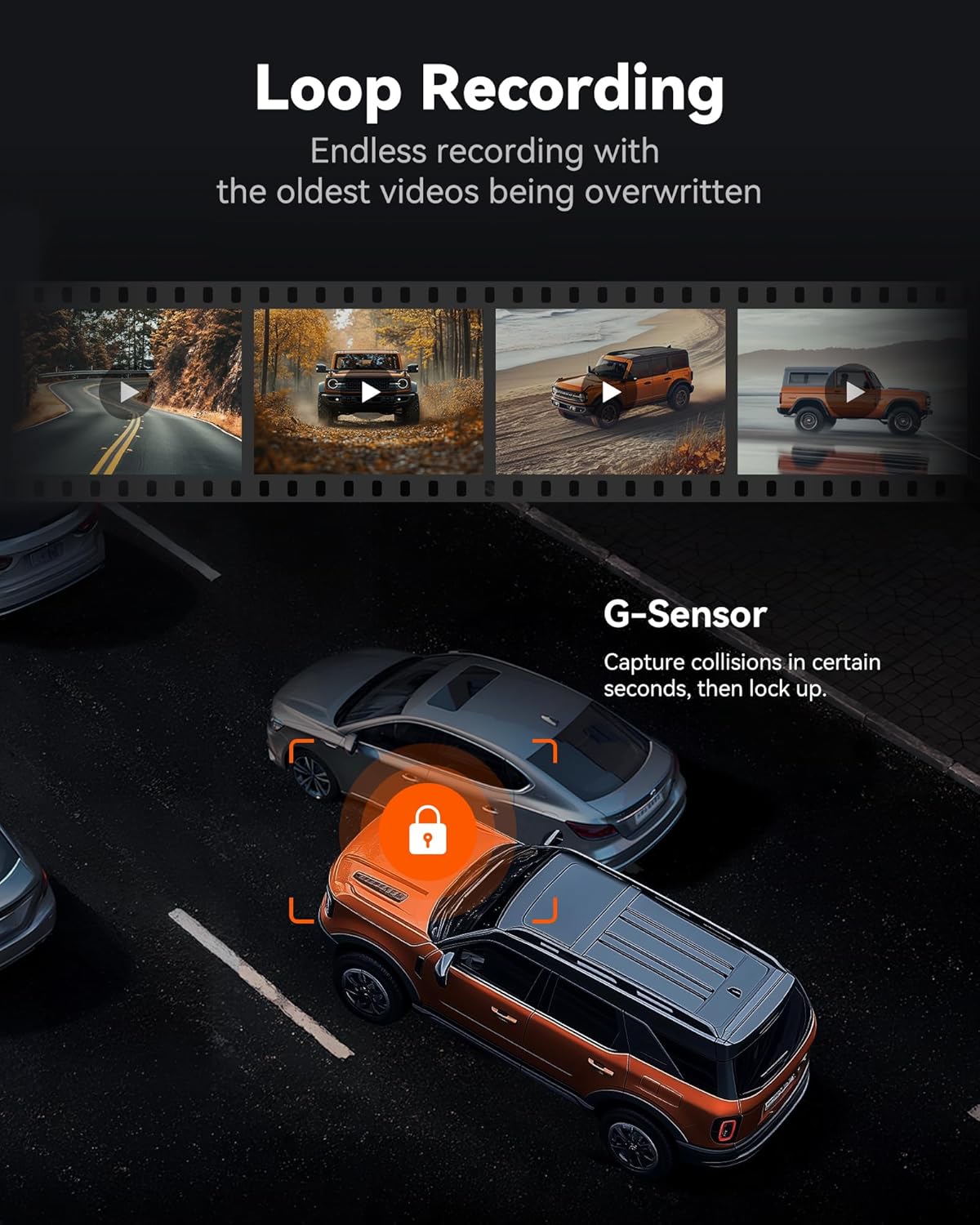 4K Mirror Dash Cam Front and Rear – 12" Smart Rear View Mirror Dash Camera with WiFi & GPS - Image 8