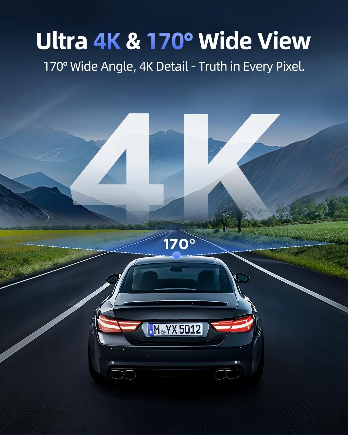 4K Mini Front Dash Cam with WiFi & 360° Rotation - Image 4
