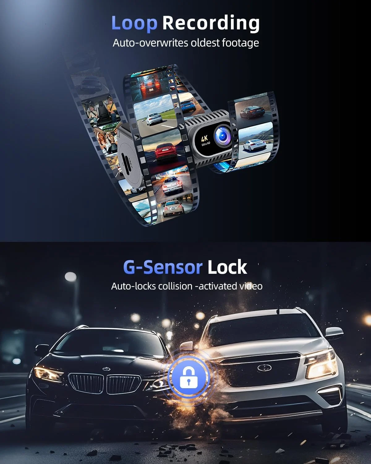 4K Mini Front Dash Cam with WiFi & 360° Rotation - Image 8
