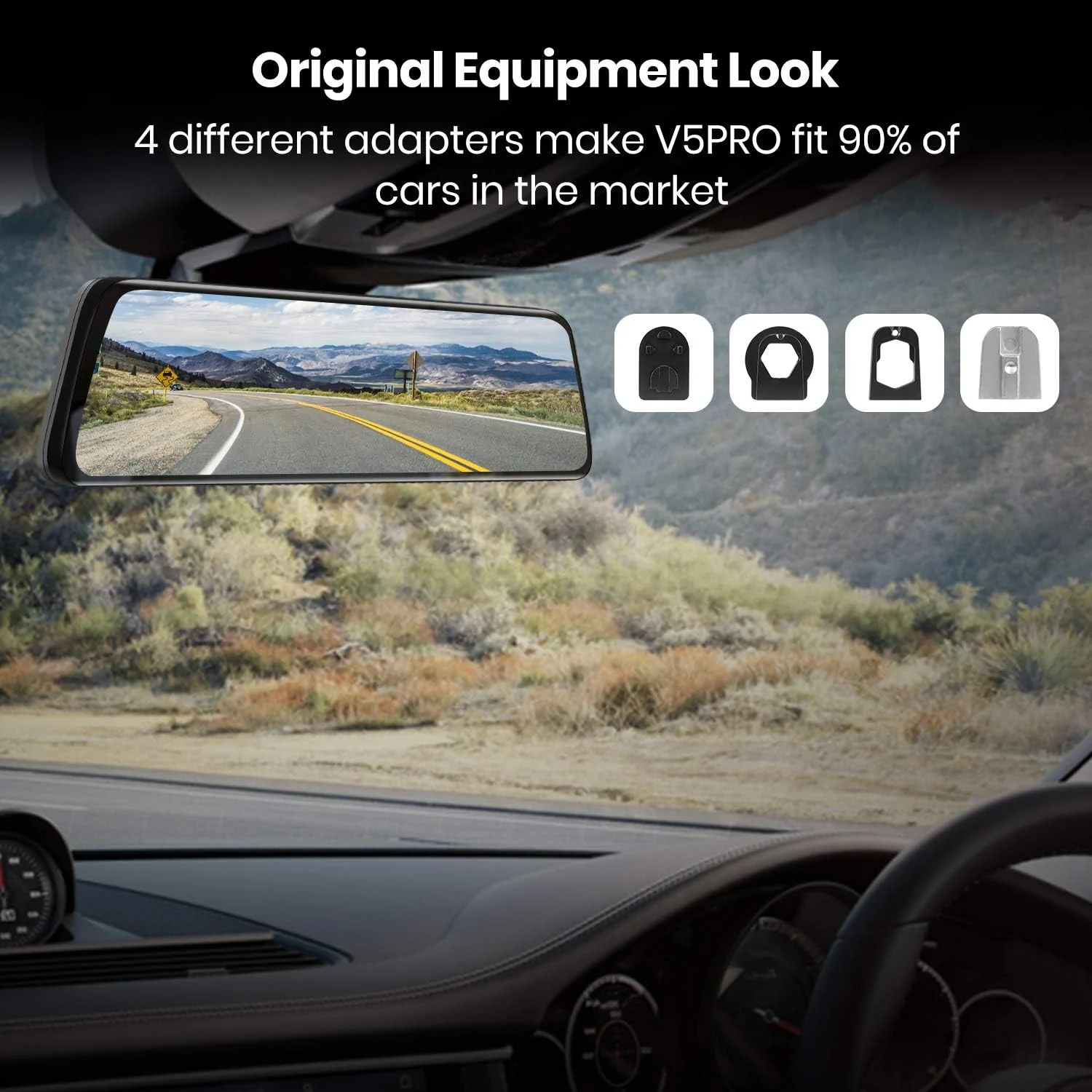 OEM Mirror Dash Cam Front and Rear – 1080P Smart Rear View Mirror with GPS & Parking Mode - Image 4