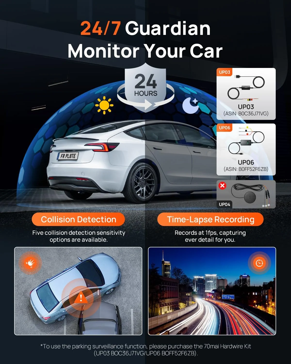 4K Front Dash Cam with GPS, WiFi, ADAS & Parking Mode - Image 4
