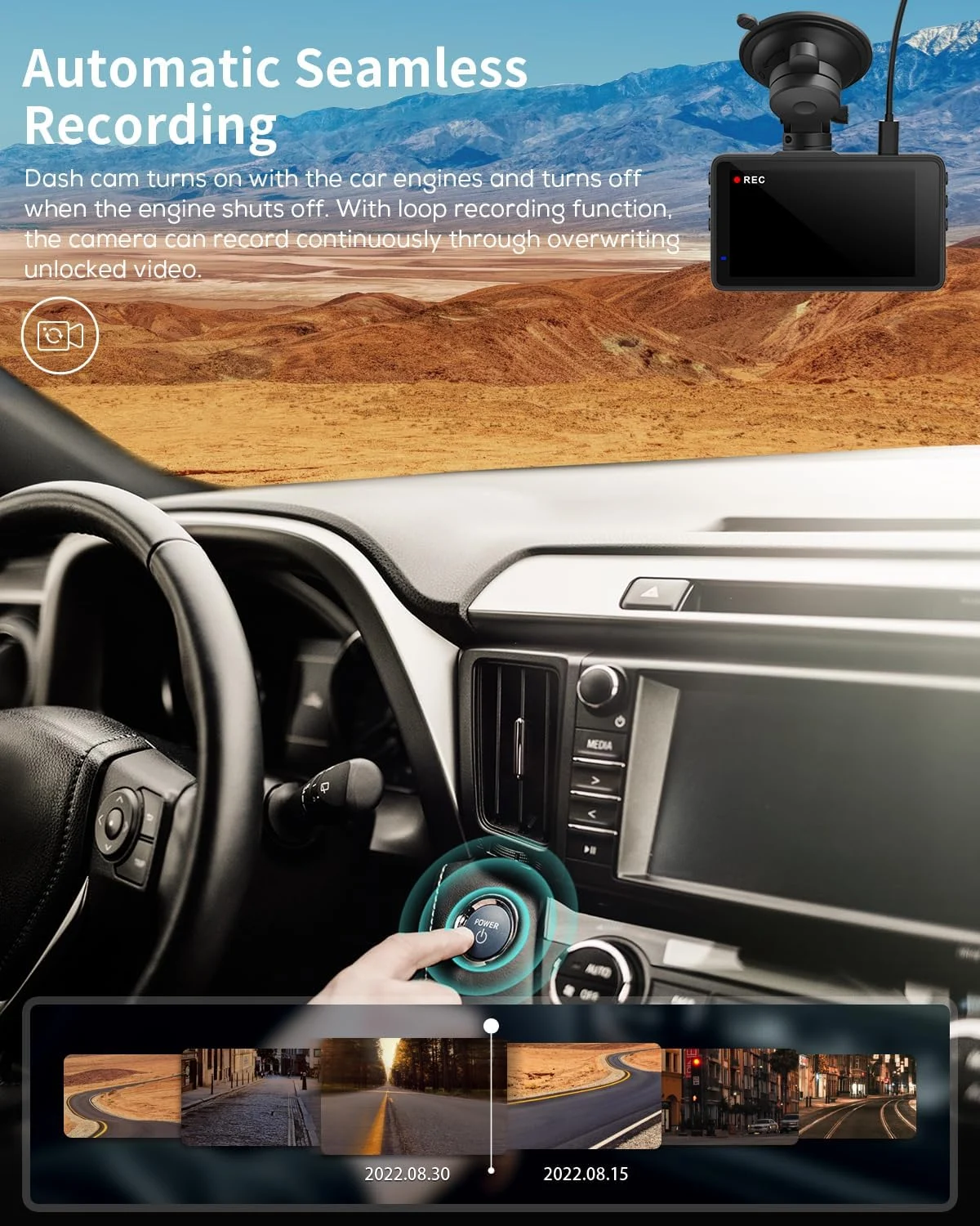 2.5K Dash Cam – QHD Car Camera with Night Vision & Parking Mode - Image 4