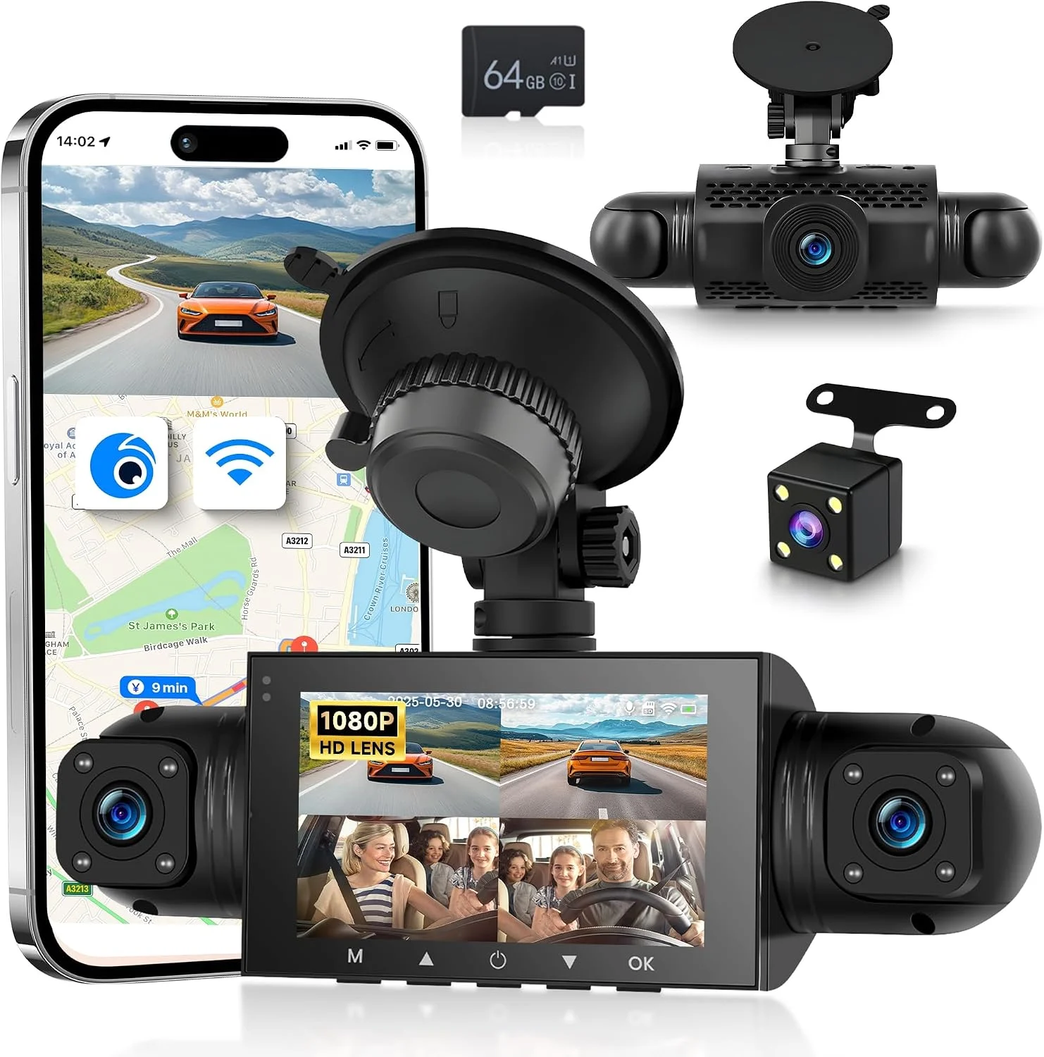 4 Channel 360° In-Cab Dash Camera