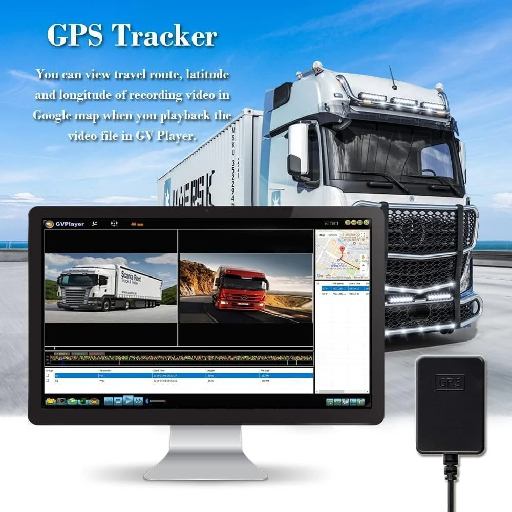 4 Channel HD Commercial Vehicle Camera System with 7" Monitor & GPS - Image 4
