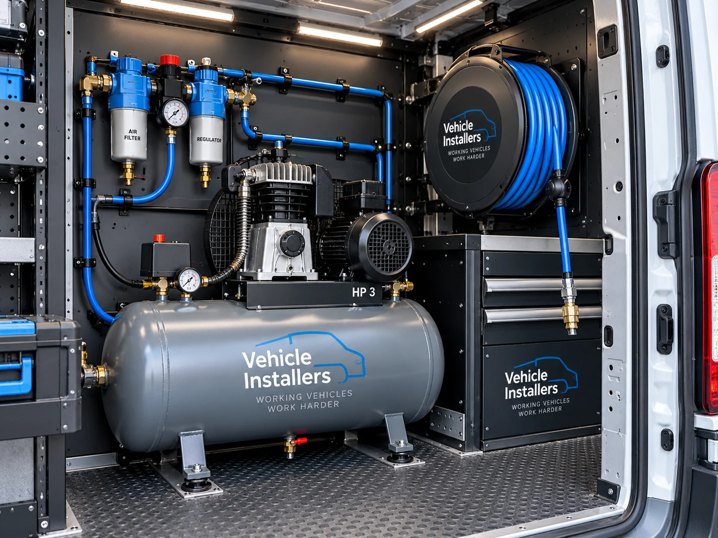Mobile Mechanic Van – Air Compressors & Air Systems Fleet Van Conversions